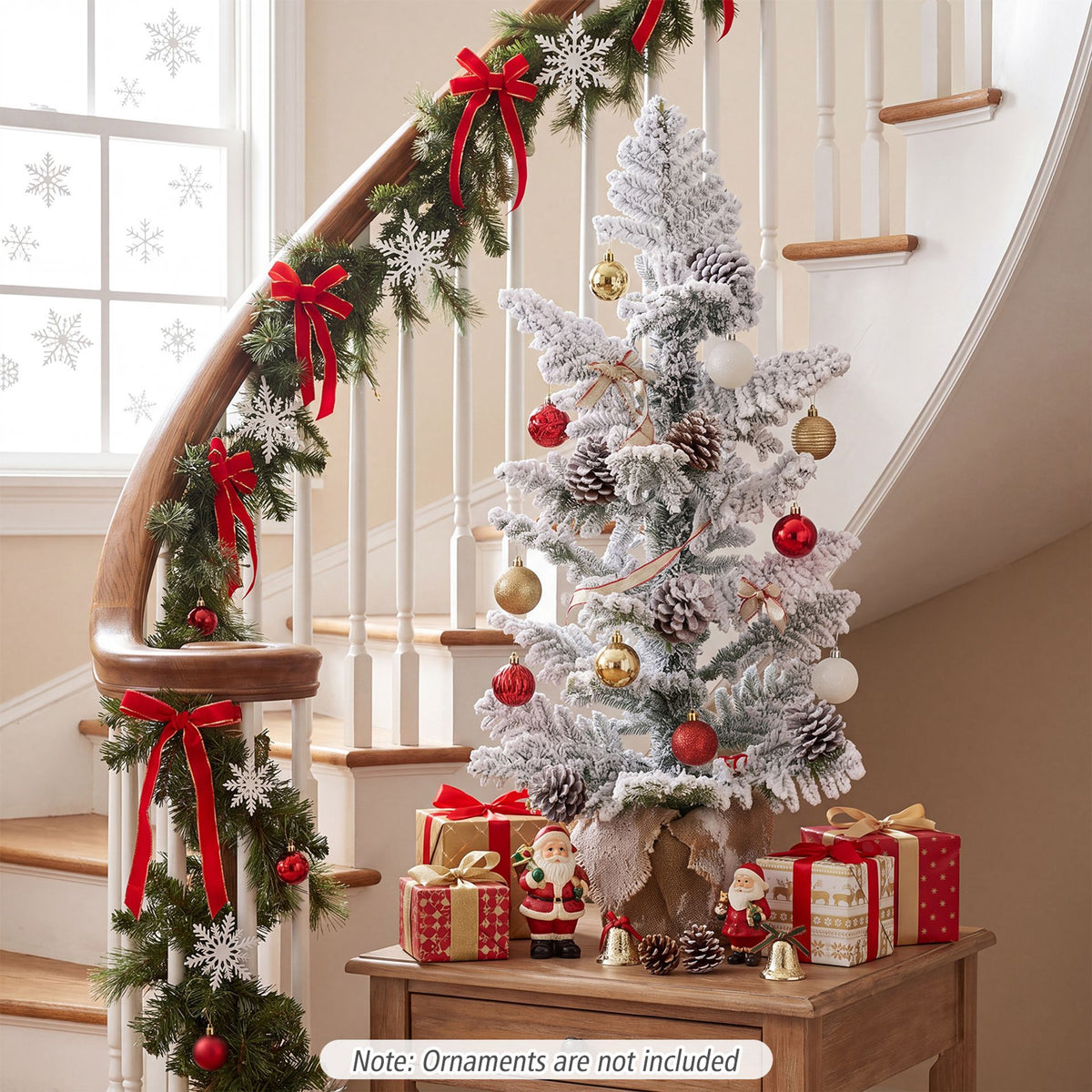Unlit Holiday Decoration Tree with 25 Cypress Leaves and 7 Natural Pine Cones