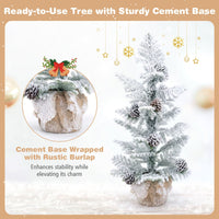 Unlit Holiday Decoration Tree with 25 Cypress Leaves and 7 Natural Pine Cones