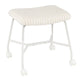 Upholstered Footrest Stool Set of 2 with 4 Swivel Casters and Thick Cushion for Living Room