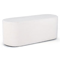 Upholstered Ottoman Bench with Corduroy Fabric and High-Density Sponge
