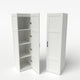 150 cm Tall Storage Cabinet, 4-Tier Freestanding Floor Cabinet