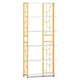 6-Tier Bookshelf Modern Geometric Bookcase