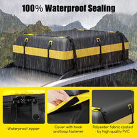 Waterproof Heavy Duty Car Roof Bag for All Vehicles with Anti-slip Mat and Luggage Lock