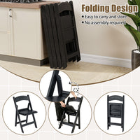 4-Pack Weatherproof Folding Chairs for Patio and Office