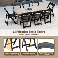 4-Pack Weatherproof Folding Chairs for Patio and Office