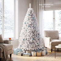 White Christmas Tree with LED Lights and 8 Lighting Effects for Christmas Decoration