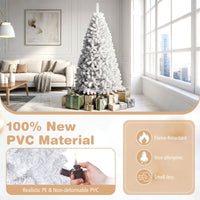 White Christmas Tree with LED Lights and 8 Lighting Effects for Christmas Decoration