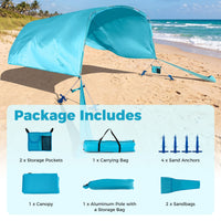 Wind Powered Beach Tent for 8 People with UPF50+ Protection for Beach