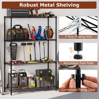 4/5/6-Tier Wire Shelving Unit with 1452/1815/2178 kg Load Capacity