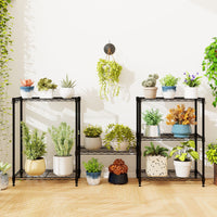 3/4/5/6-Tier Wire Shelving Unit with 4 Hooks and 204/272/340/408 kg Load Capacity