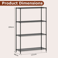 4/5/6-Tier Wire Shelving Unit with 1452/1815/2178 kg Load Capacity