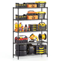 4/5/6-Tier Wire Shelving Unit with 1452/1815/2178 kg Load Capacity