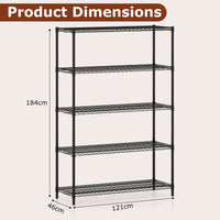 4/5/6-Tier Wire Shelving Unit with 1452/1815/2178 kg Load Capacity