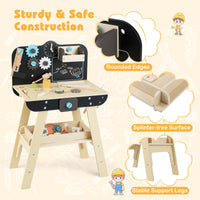 Wooden Construction Tools Workshop with Toy Tools and Accessories