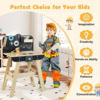 Wooden Construction Tools Workshop with Toy Tools and Accessories