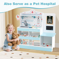 Wooden Doctor Play Set with 24 Pieces Toy Accessories for Kids