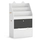 Wooden Kids Bookshelf and Toy Storage Toddler Book Rack with Movable Storage Drawer