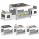 Wooden Kids Table and Chairs Set Multi-purpose Activity Table Set with Tabletop