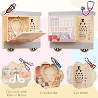 Wooden Sensory Wall Panel with Vanity for Kids