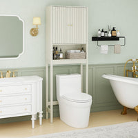 Above Toilet Bathroom Organizer with Fluted Doors