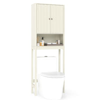 Above Toilet Bathroom Organizer with Fluted Doors
