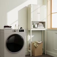 Above Toilet Bathroom Organizer with Fluted Doors