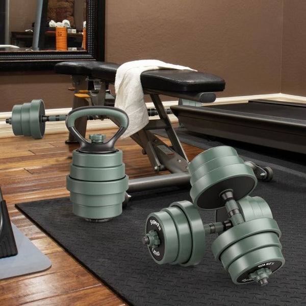 20 kg Adjustable Weight Dumbbell Set with 4 Modes for Home Gym Fitness Exercise