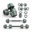 20 kg Adjustable Weight Dumbbell Set with 4 Modes for Home Gym Fitness Exercise