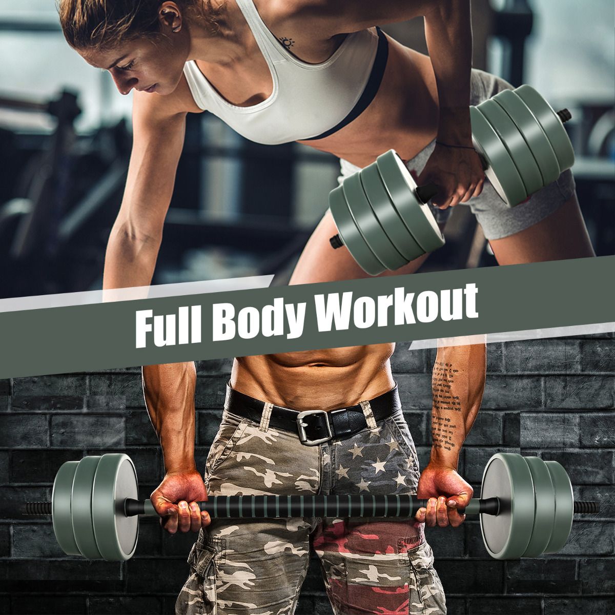 Adjustable Weight Dumbbell Set with Connector