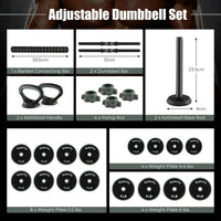 Adjustable Weight Dumbbell Set with Connector