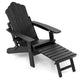 All-Weather HIPS Patio Adirondack Chair 180kg Loaded