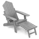 All-Weather HIPS Patio Adirondack Chair 180kg Loaded