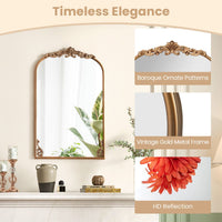 Antique Wall Mounted Mirrors with Metal Frame for Bathroom