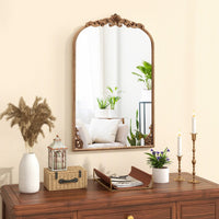 Antique Wall Mounted Mirrors with Metal Frame for Bathroom