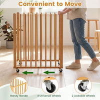 Art Storage Rack with 4 Universal Wheels Bamboo Drawing Board Stand