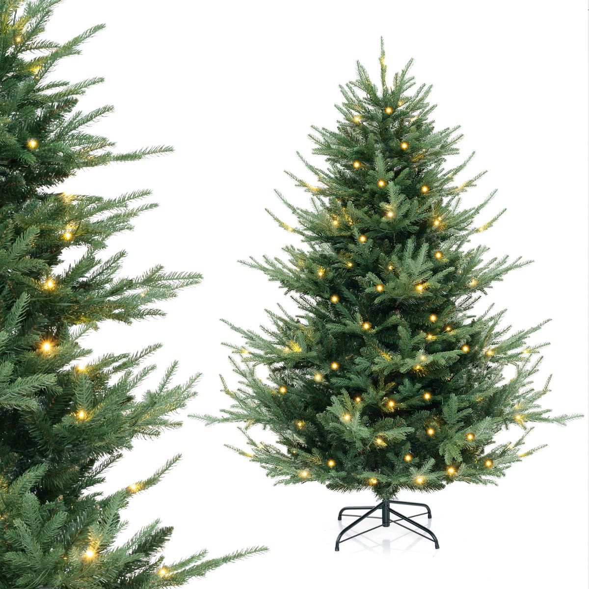 1.8M Pre-lit Artificial Christmas Tree with 778 Branch Tips and 240 Warm White LED Lights