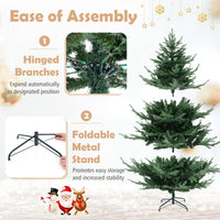 1.8M Pre-lit Artificial Christmas Tree with 778 Branch Tips and 240 Warm White LED Lights