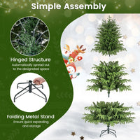Artificial Christmas Tree with Warm White LED Lights and Branch Tips
