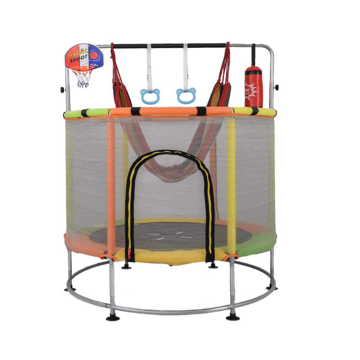 55" Kids Trampoline, Toddler Trampoline with Hammock