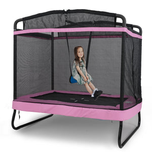 6 FT Kids Trampoline with Swing and Horizontal Bar