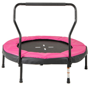 40” Trampoline for Kids, Indoor/Outdoor Fitness Trampoline with Foam Handlebar
