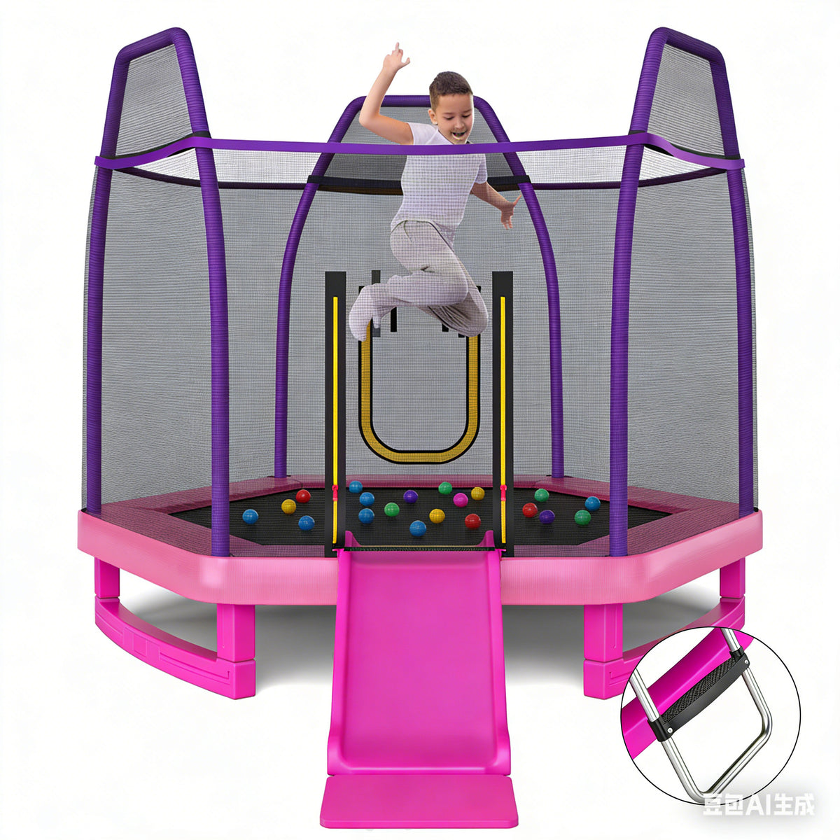 Trampoline for Kids 7FT Kids Trampoline with Slide