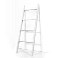 4-Tier Wooden Wall Leaning Ladder Shelf