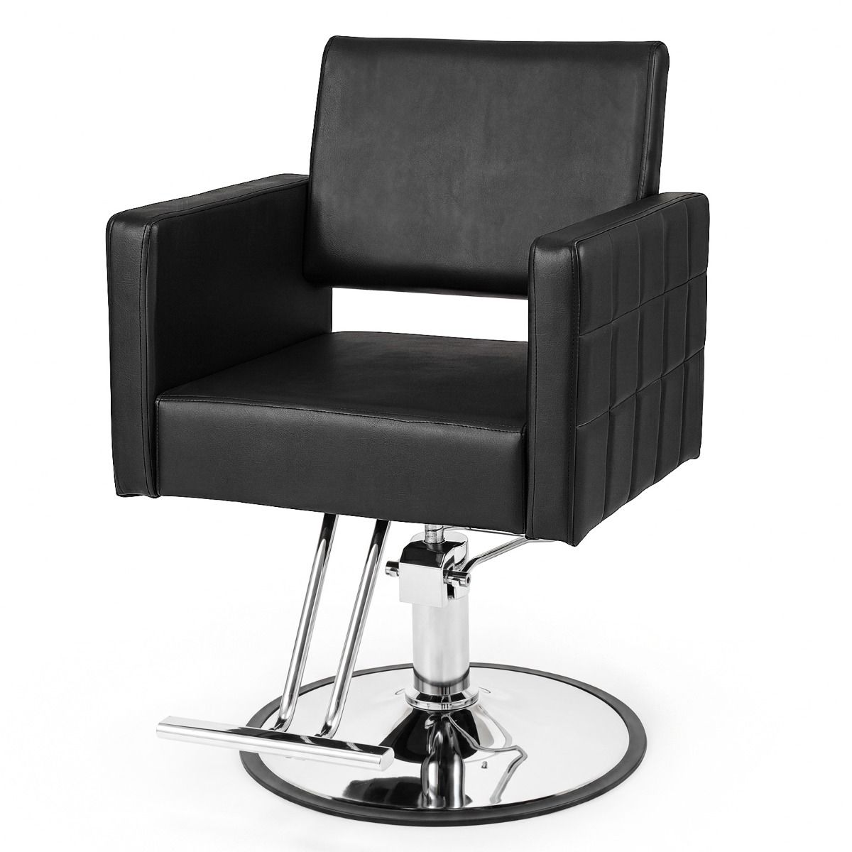 Barber Chair Hydraulic Adjustable Height 360 Swivel with T-Footrest