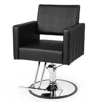 Barber Chair Hydraulic Adjustable Height 360 Swivel with T-Footrest
