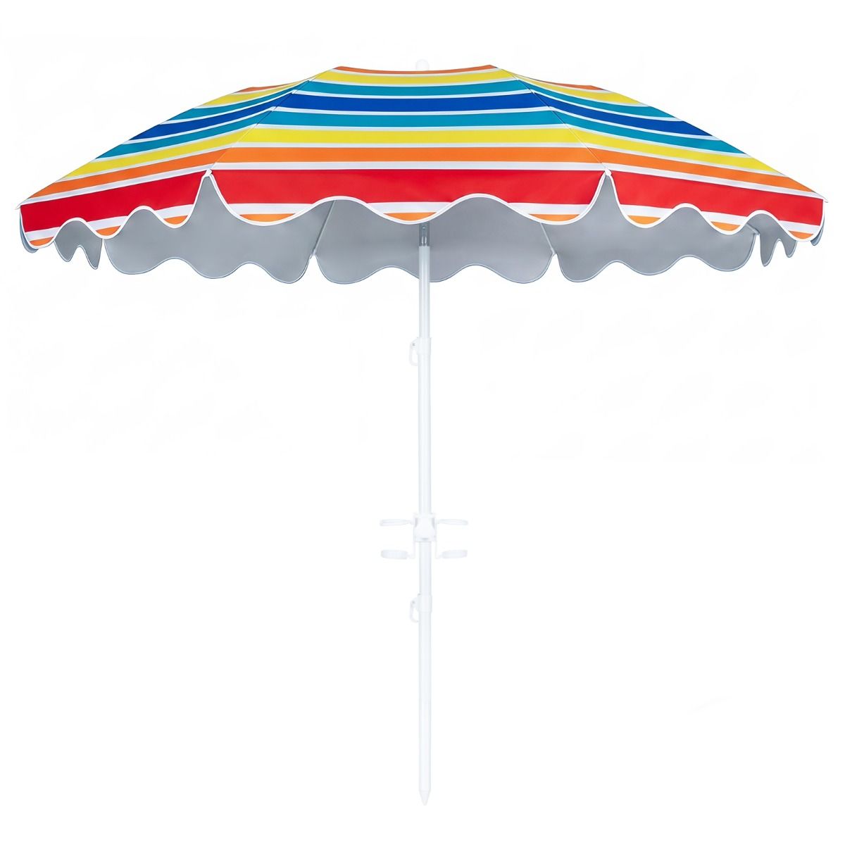 Beach Umbrella with Tilt Sand Anchor UPF 50 and 8 Ribs