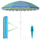 Beach Umbrella with Tilt Sand Anchor UPF 50 and 8 Ribs