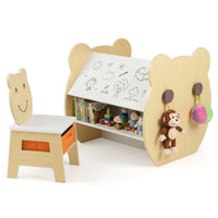 Bear Themed Kids Art Table and Chair Set
