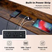 Metal Bed Frame with 4 Storage Drawers Upholstered Storage Headboard