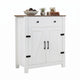 Farmhouse Buffet Cabinet 80cm with Adjustable Shelf and 2 Barn Doors